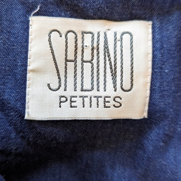 Vintage Sabino 80s Western Cotton Chambray Button Up Midi Plaid Shirt Dress 8 - Picture 3 of 14